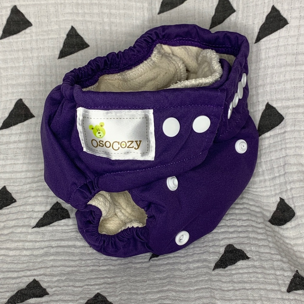 OsoCozy AIO Cloth Diaper Small - Deep Purple EUC